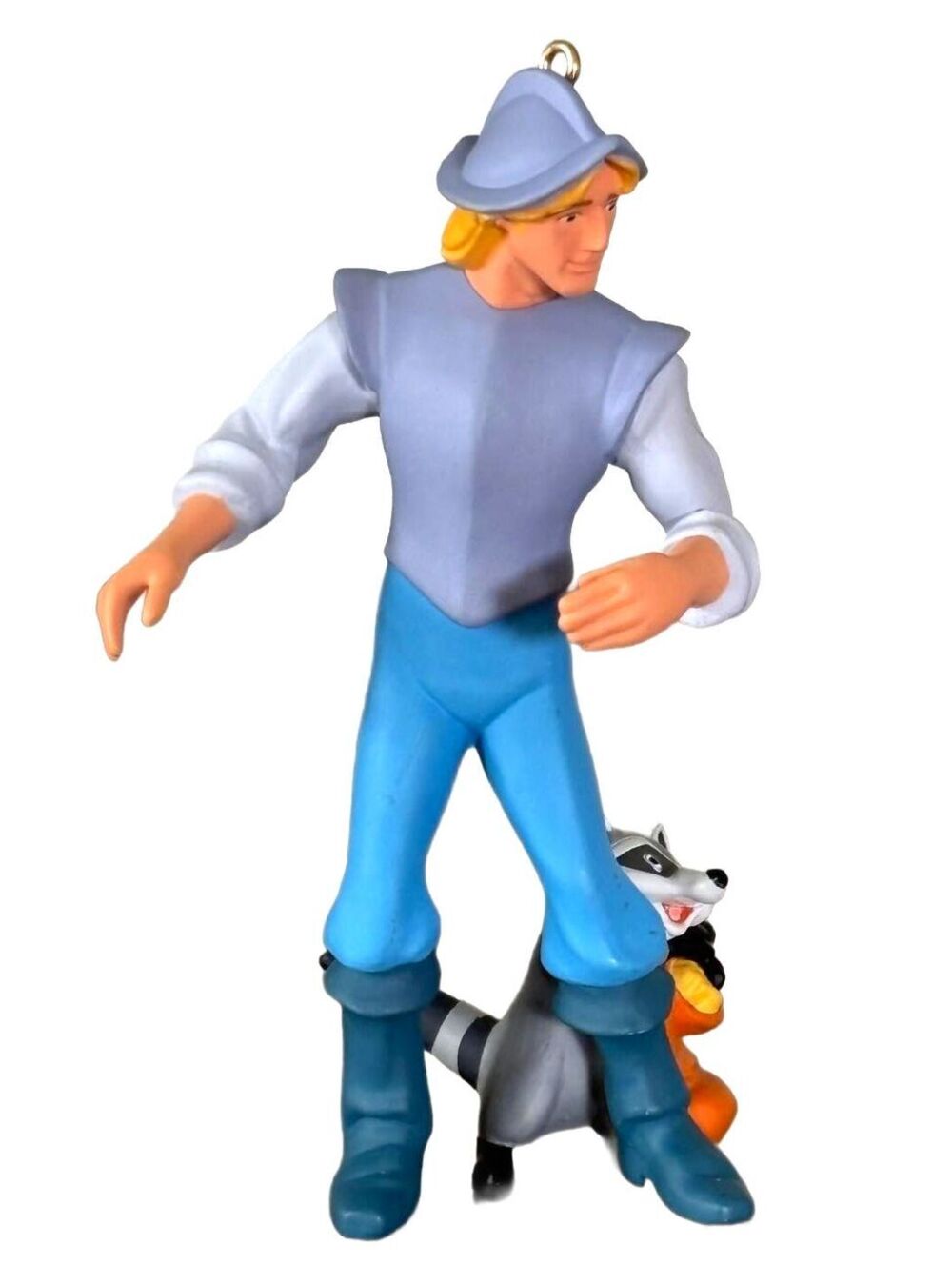 1995 Hallmark Disney Pocahontas Captain John Smith Meeko Ornament QXI6169 Box